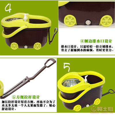 廣州美耐2014新上市跑車款旋轉鋼籃好神拖把 工廠現貨批發，引領清潔新潮流